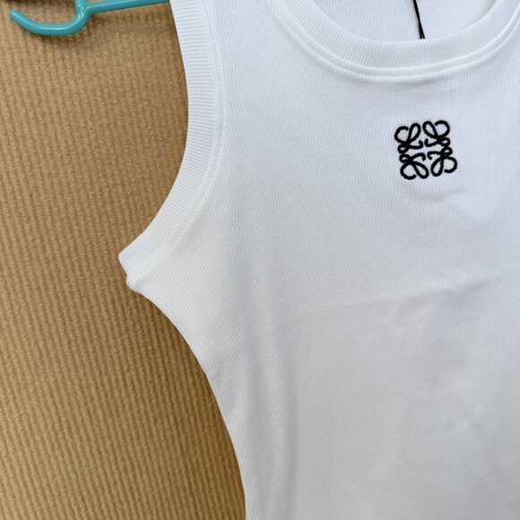 LOEWE Classic White Sleeveless Tank Top, Women's, Size S - Picture 4 of 7
